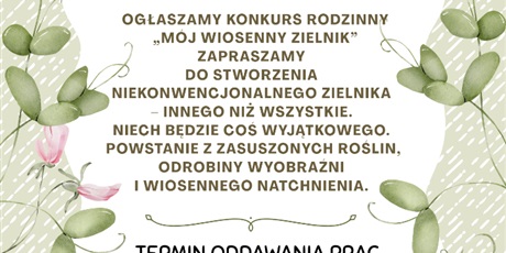 KONKURS "MÓJ WIOSENNY ZIELNIK"