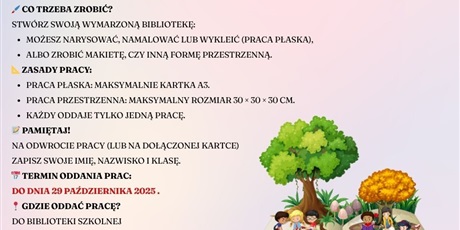KONKURS PLASTYCZNY - BIBLIOTEKA MOICH MARZEŃ