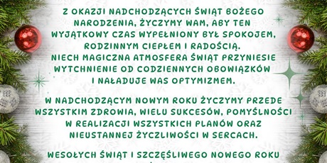 WESOŁYCH ŚWIĄT!