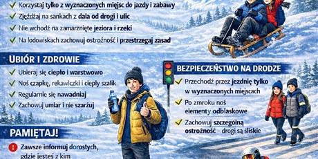 Już od poniedziałku 19.01.2026 r. rozpoczynają się ferie zimowe - niech będą bezpieczne!